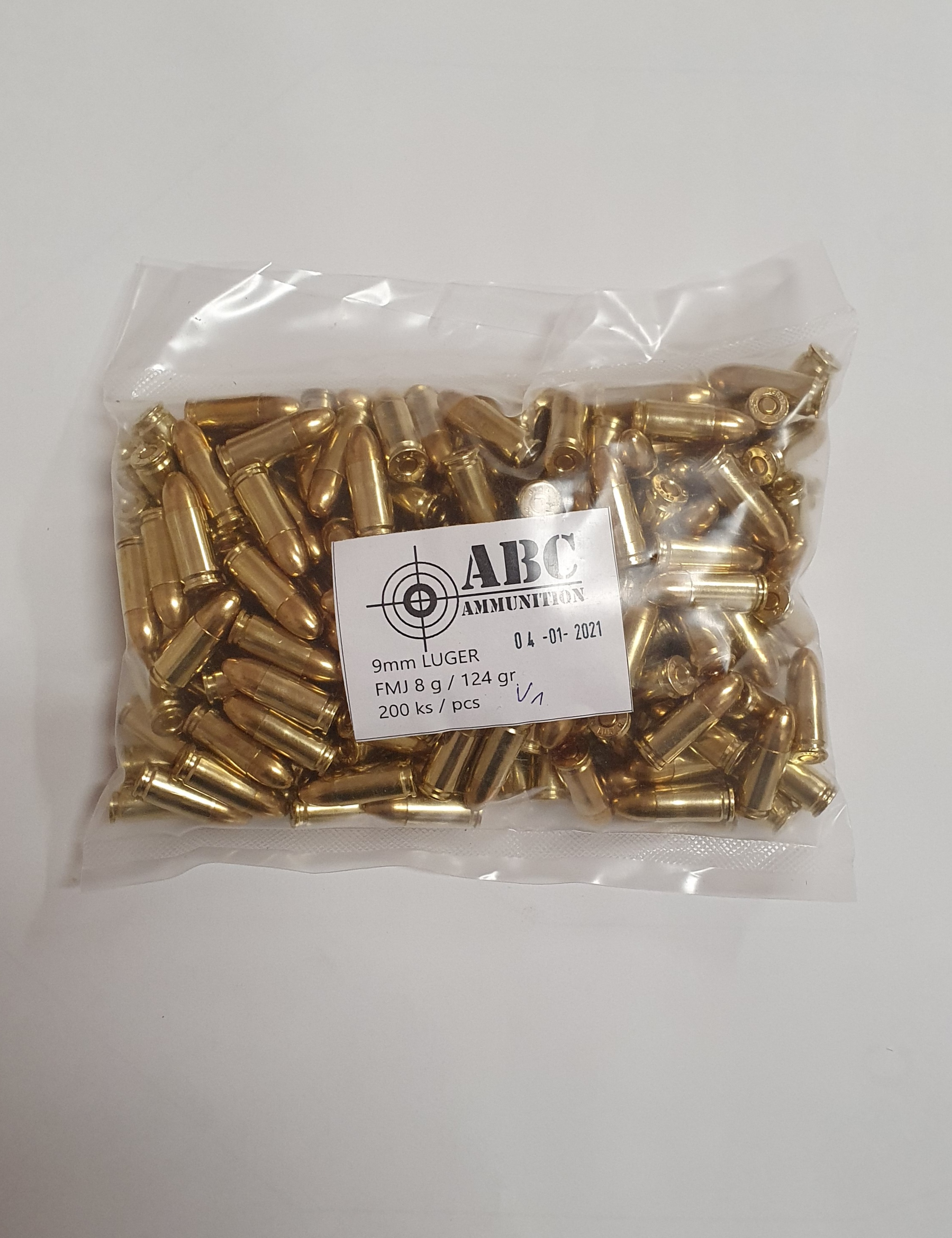 ABC 9x19 8g/124gr FMJ reloaded 200ks