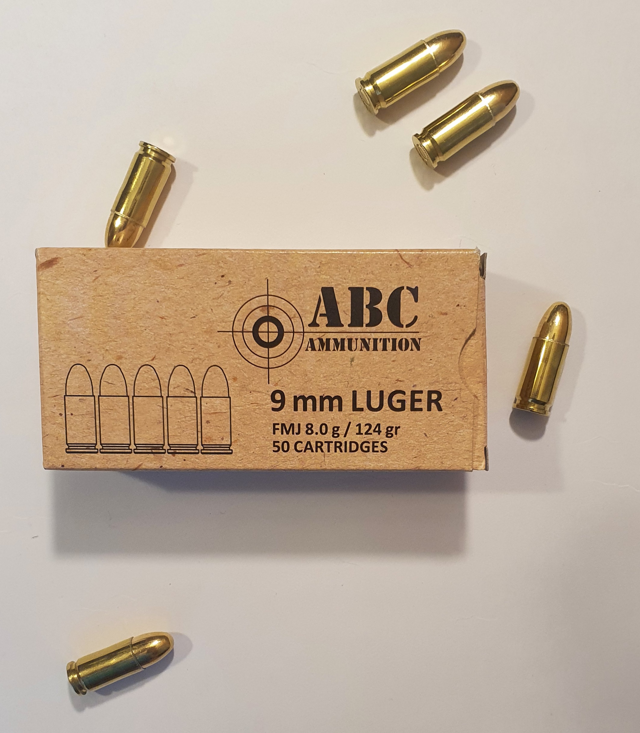 ABC 9x19 8g/124gr FMJ 1000ks